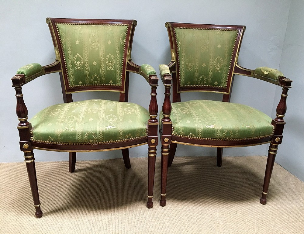 Pair of French Fauteuils