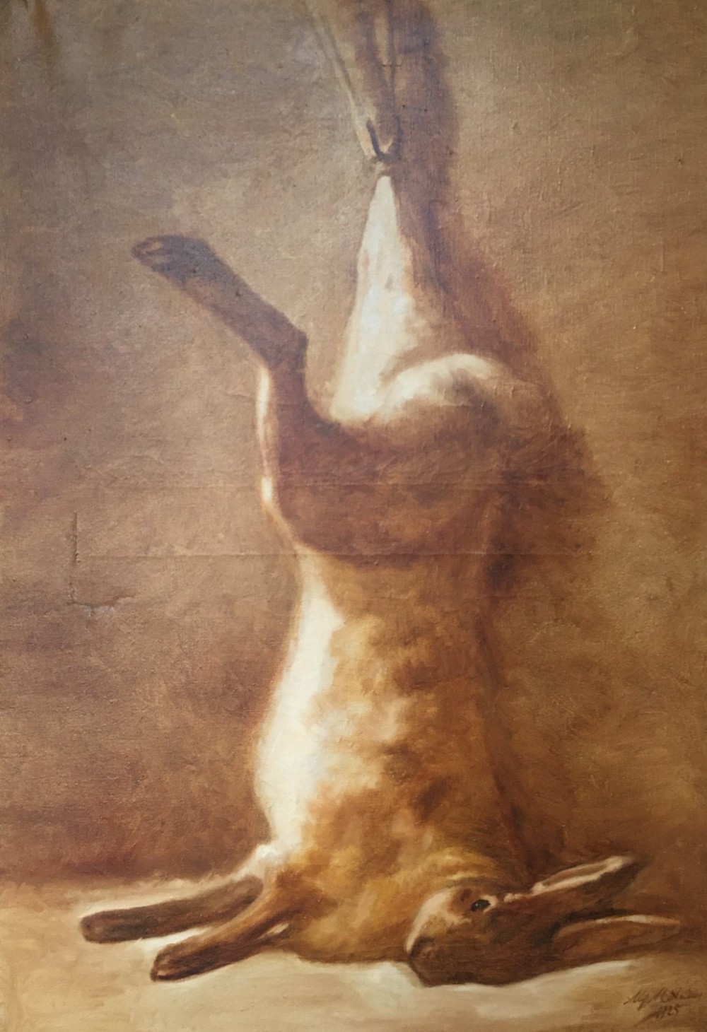 Hare - Antique Oil Painting