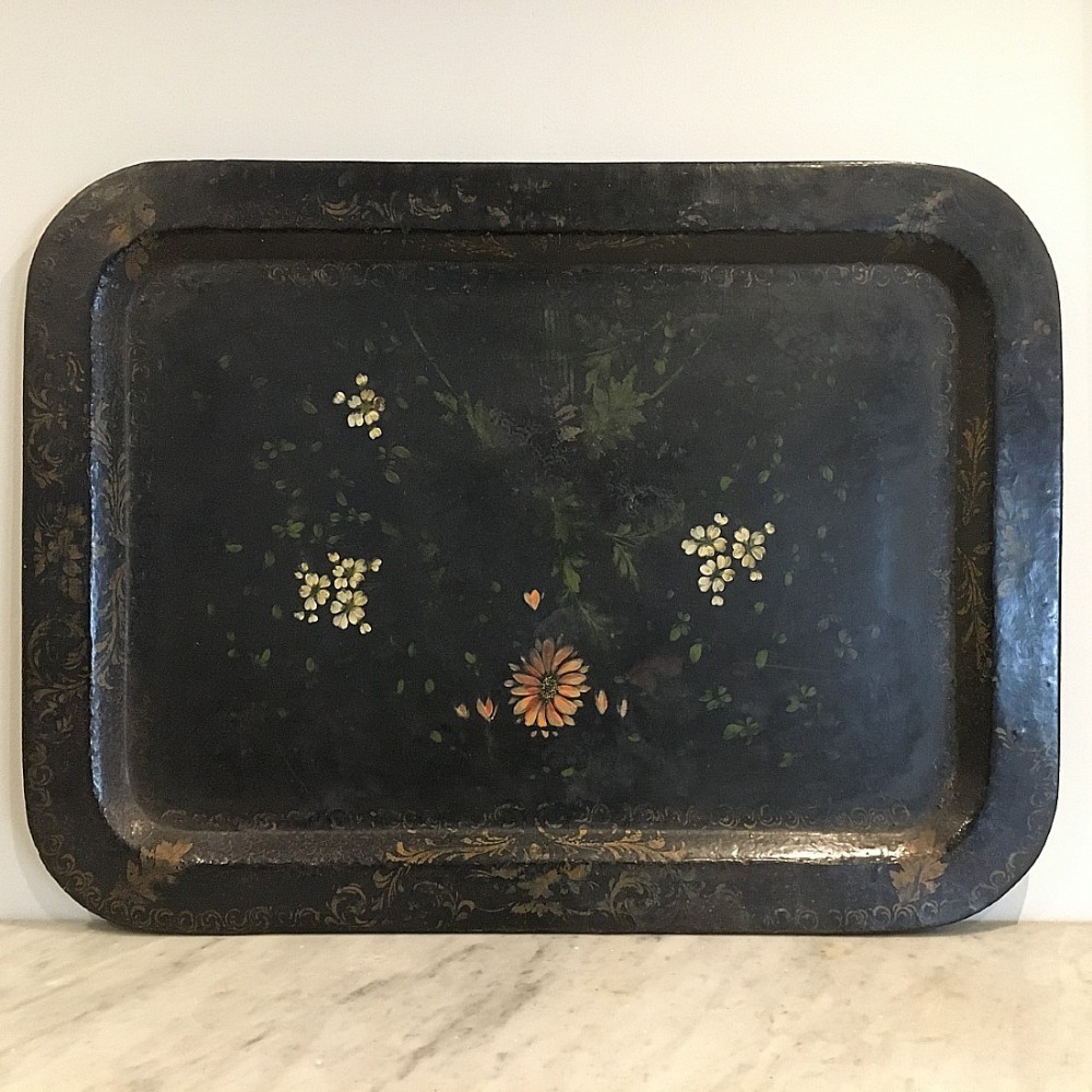 Large Antique Papier Mache Tray