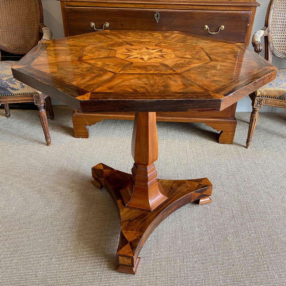 Octaganal Side Table - 19th Century View V