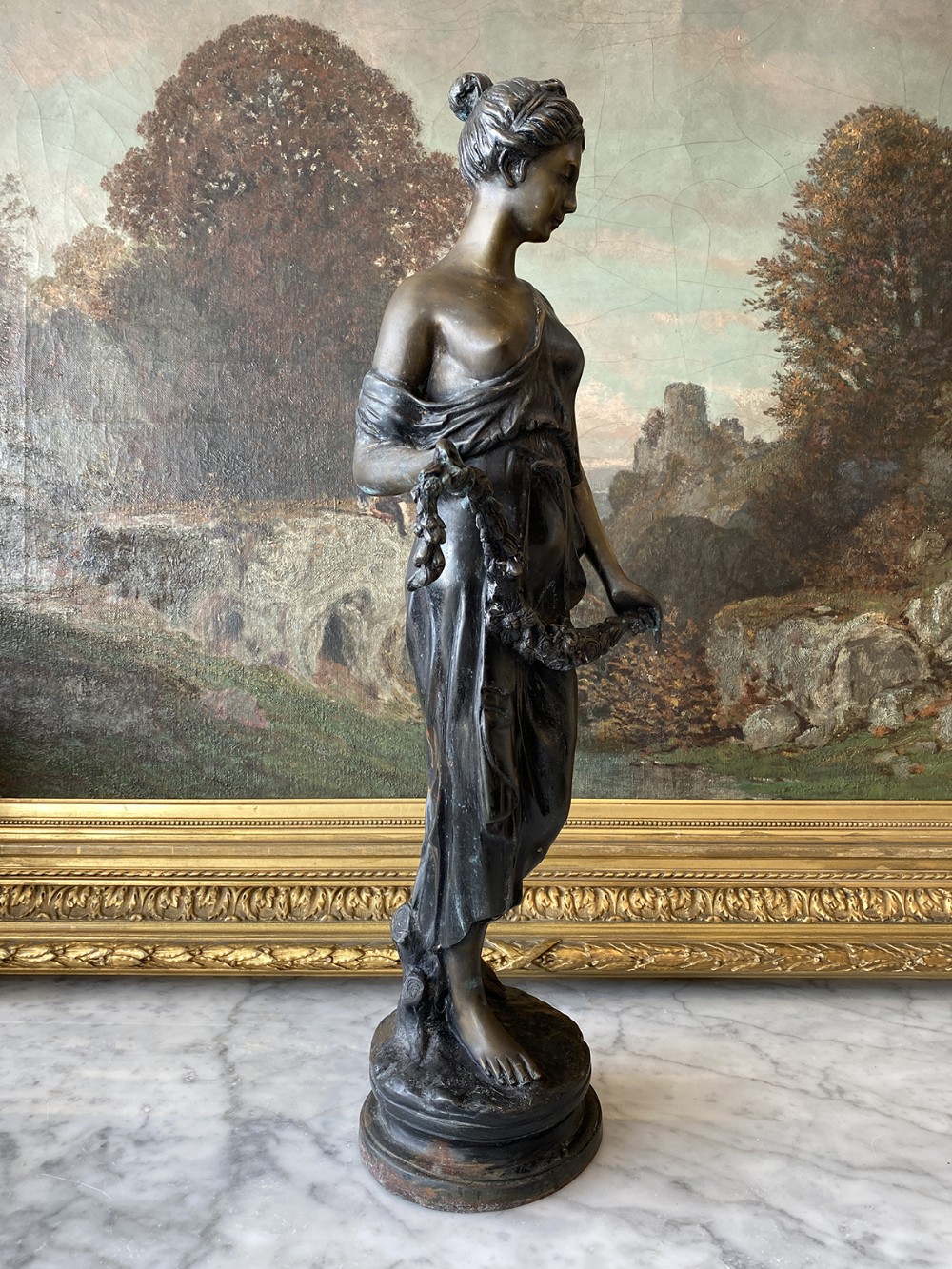 Bronze Sculpture of a Lady 