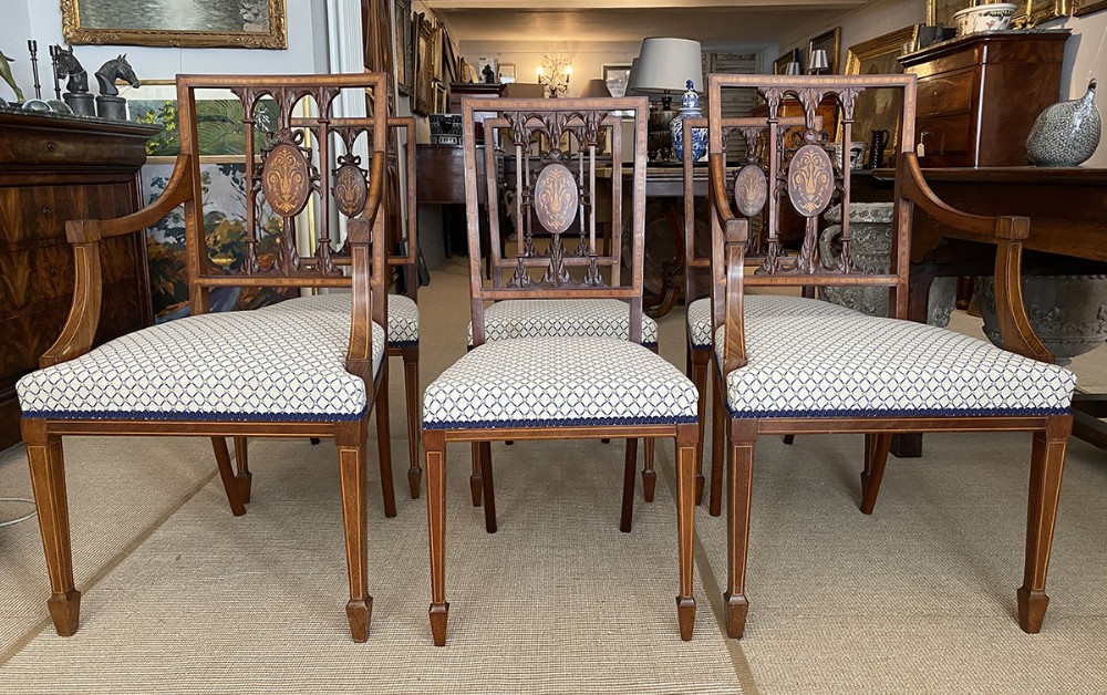 Six Dining Room Chairs 