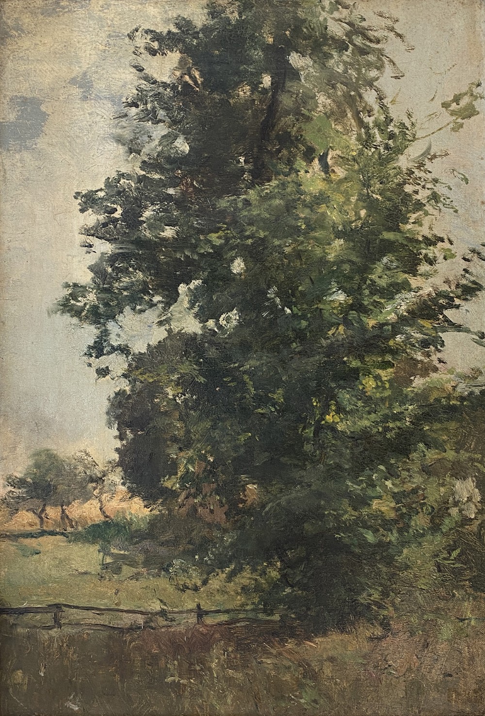 Tree in Summer - Antique Oil Painting