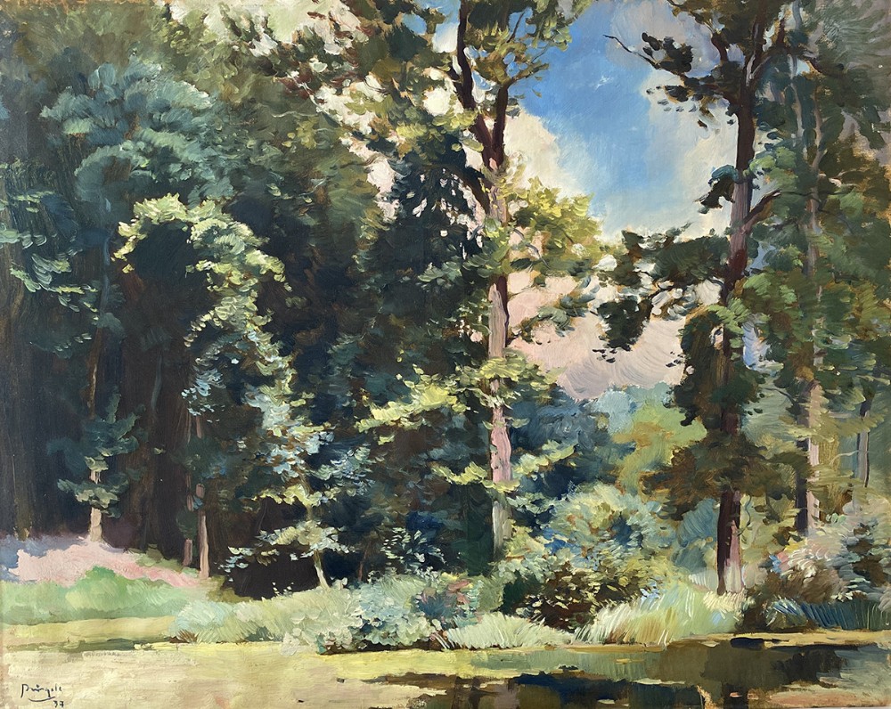 Wood in Summer - Antique Oil Painting