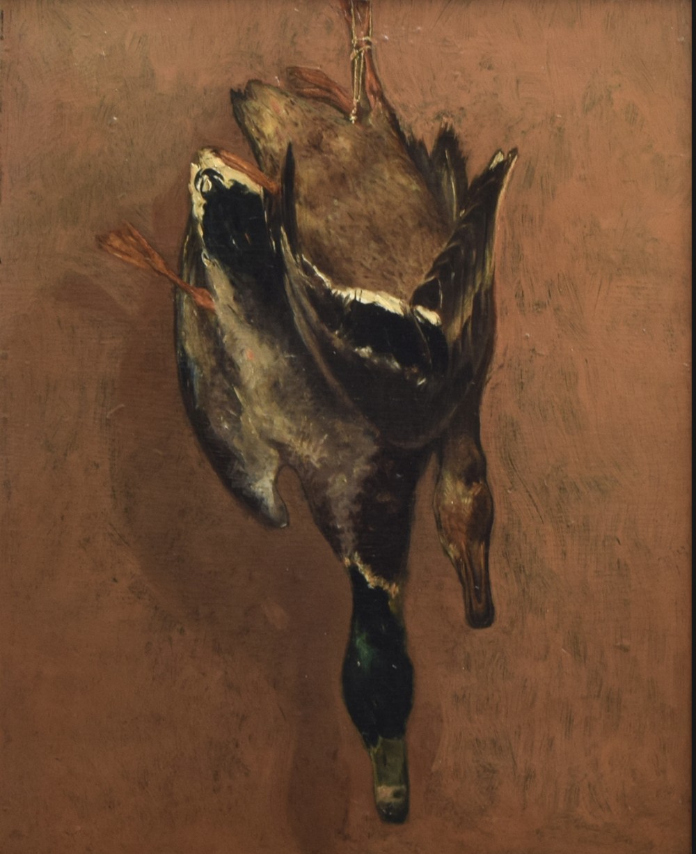 Brace of Mallard - Antique Oil Painting