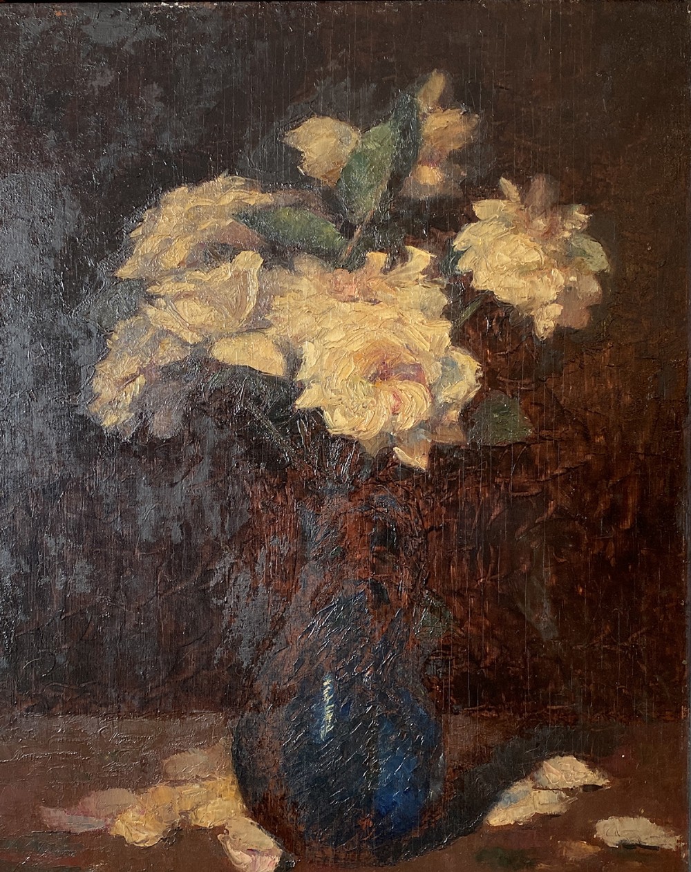 Vase of Flowers - Antique Oil Painting