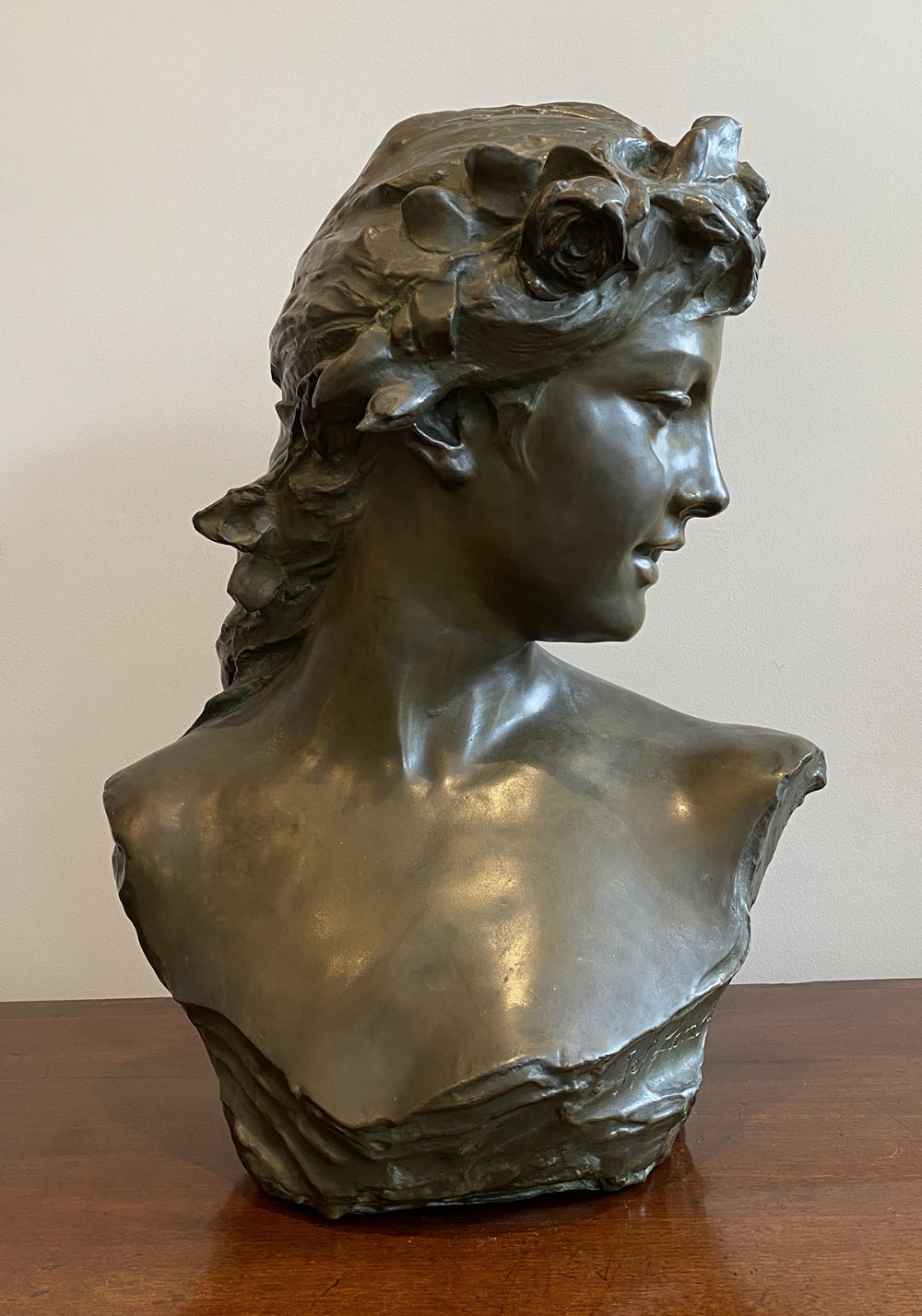 Bronze Sculpture of a Young Lady