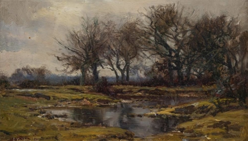The Clay Pit - Antique Oil Painting