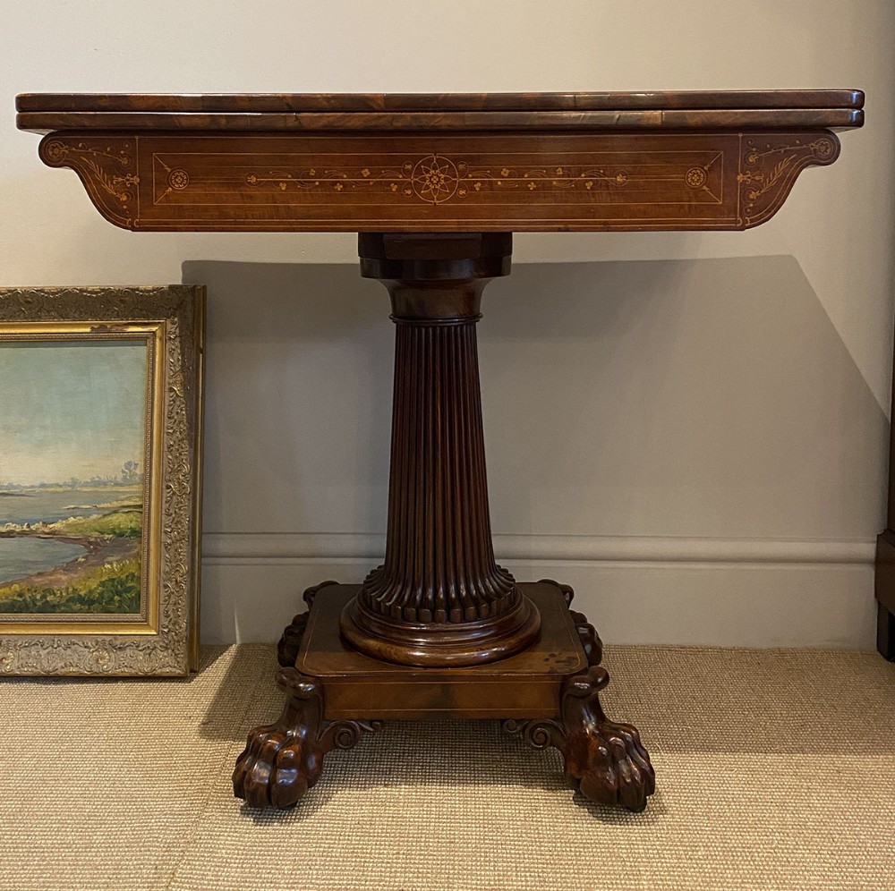 French Marquetry Card Table