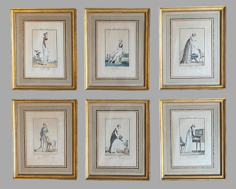 Set of French Fashion Prints