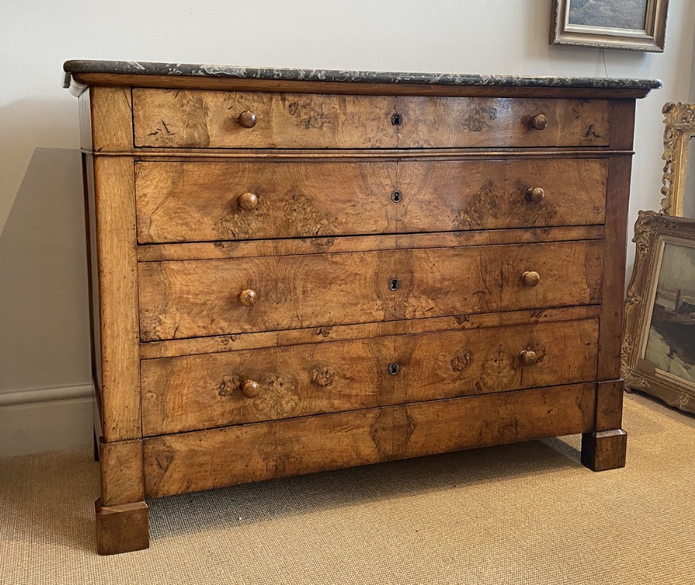 French Walnut Commode - 19th Century