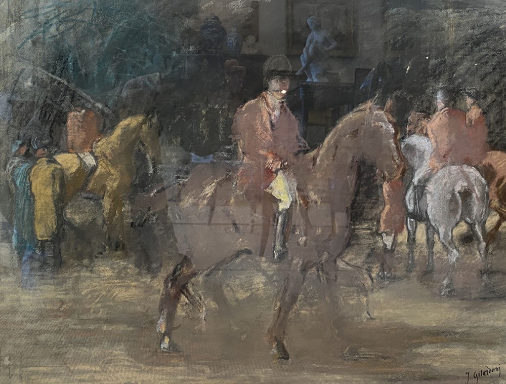Mounted Huntsman - Antique Pastel