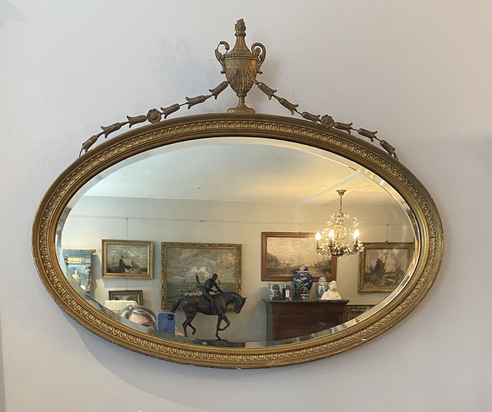 19th Century Oval Mirror