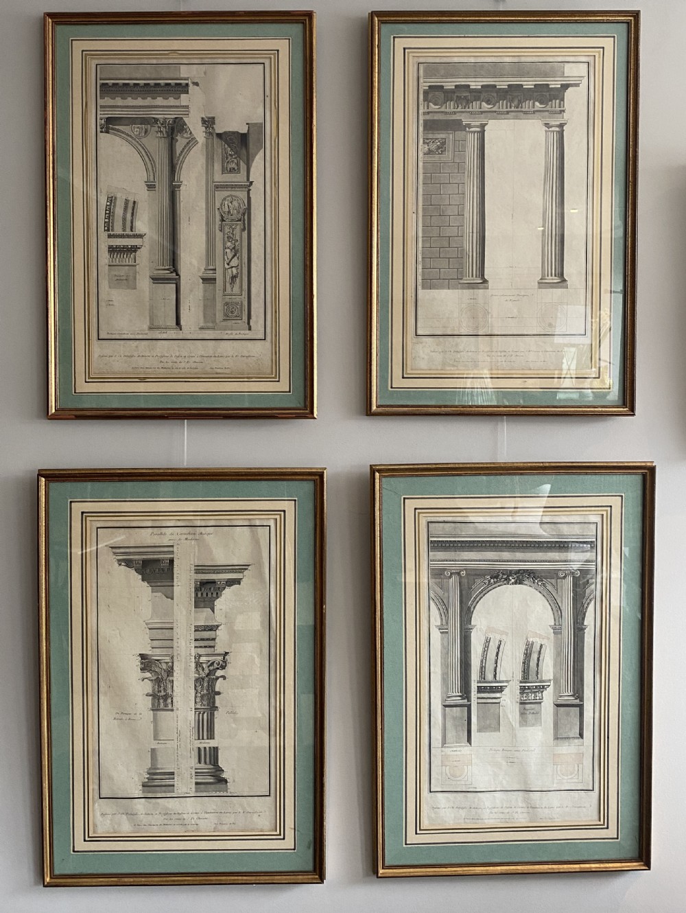 Set of Four French Architectural Engravings