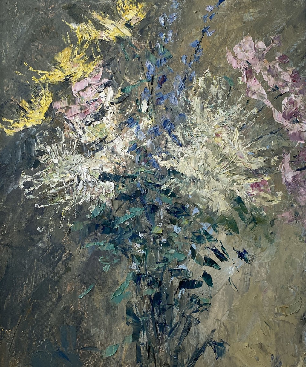 Flowers - Antique Oil Painting
