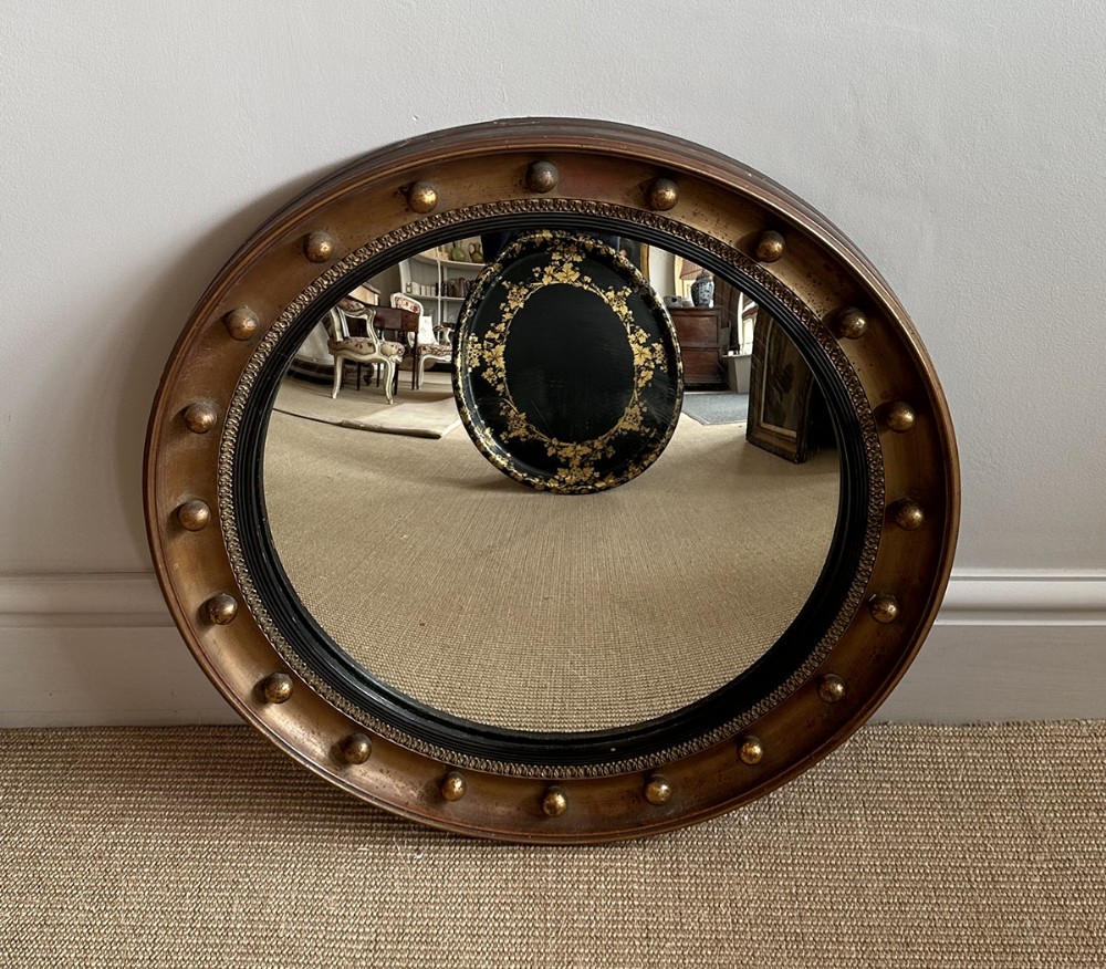 Gilt Convex Mirror - 19th Century