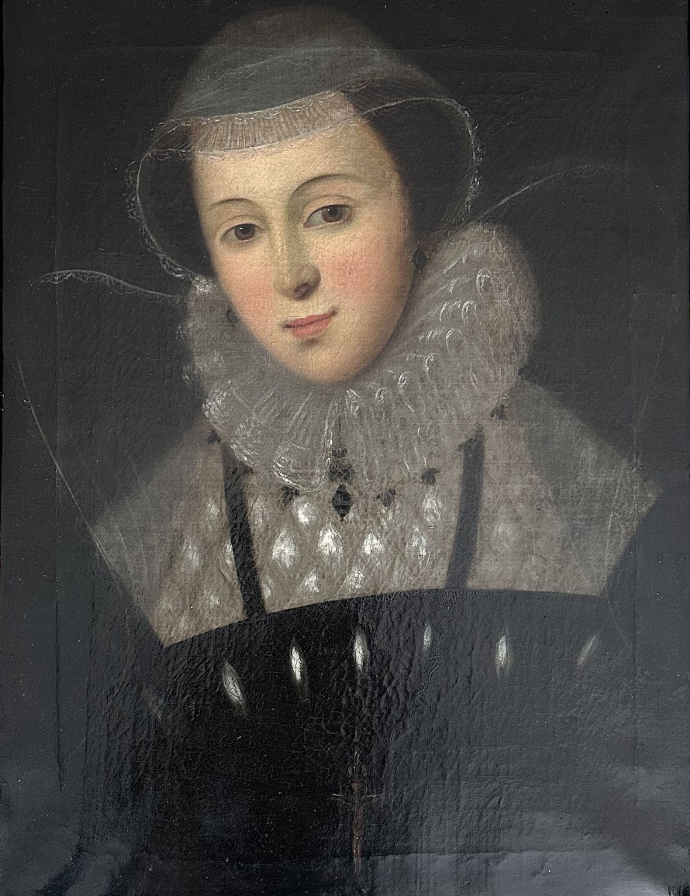 Portrait of Mary Queen of Scots - Antique Oil Painting