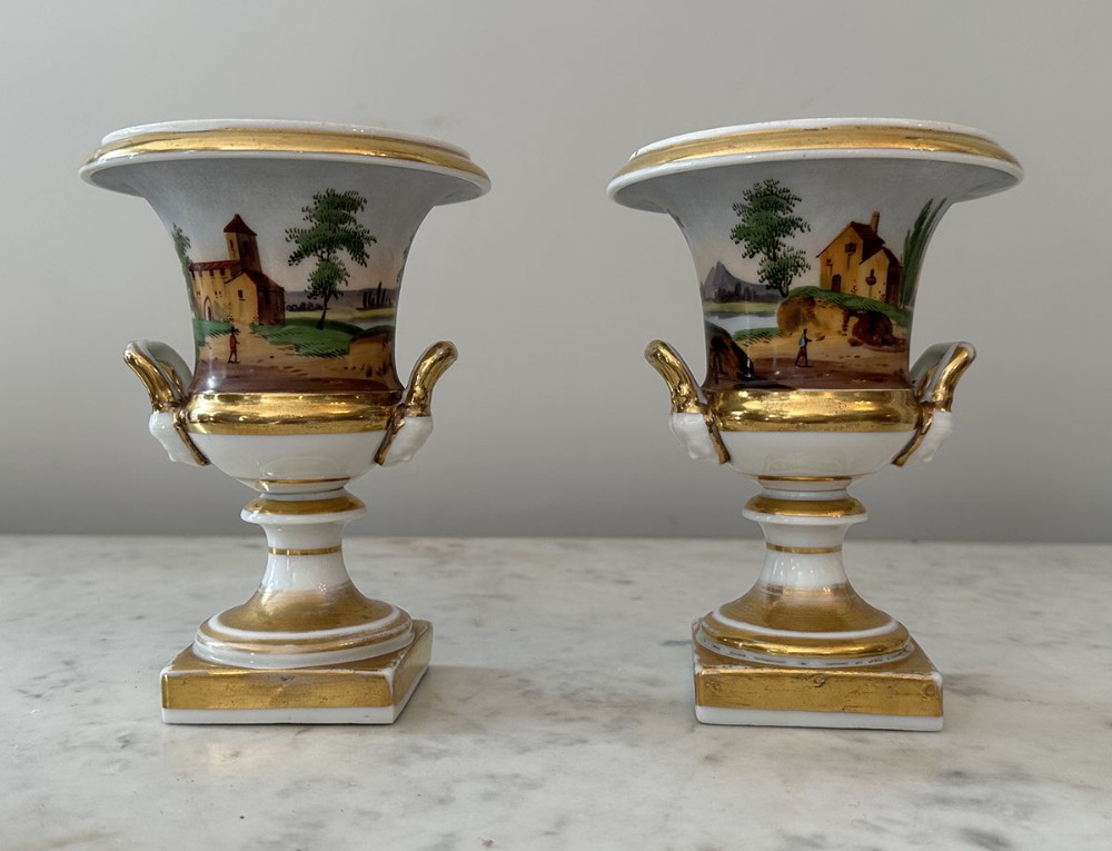Pair of French Porcelain Vases