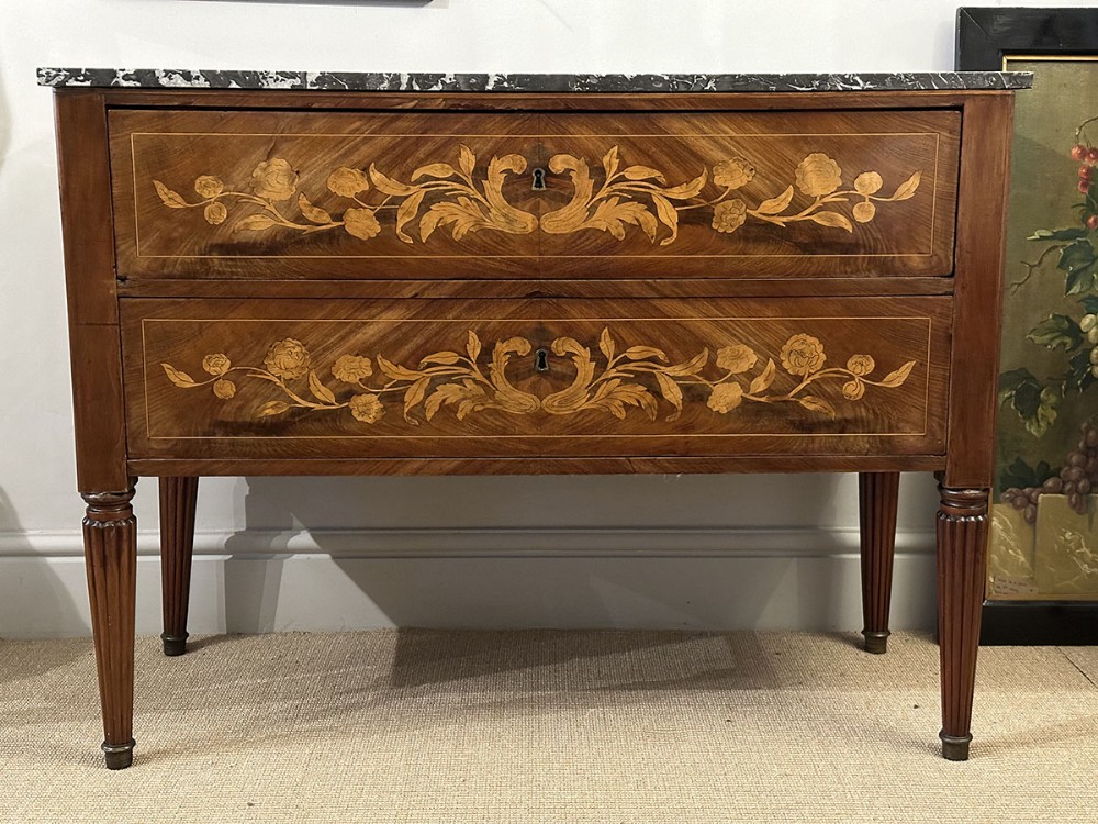 19th Century French Marquetry Commode