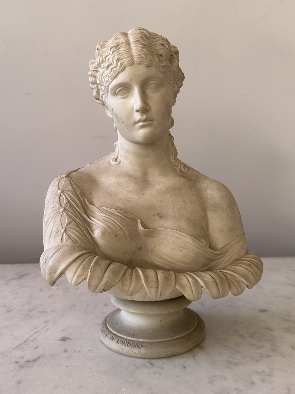 Victorian Parian Bust - Clytie