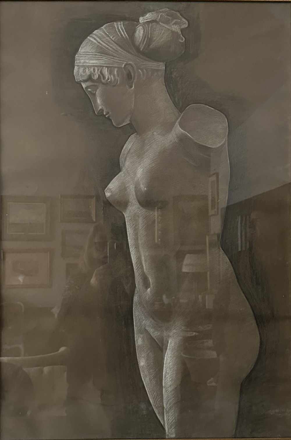 Drawing of a Statue - Antique Drawing