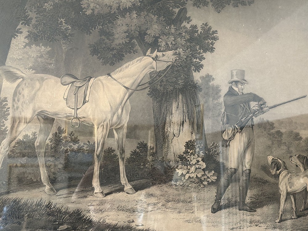 Le Chasseur - Antique Engraving