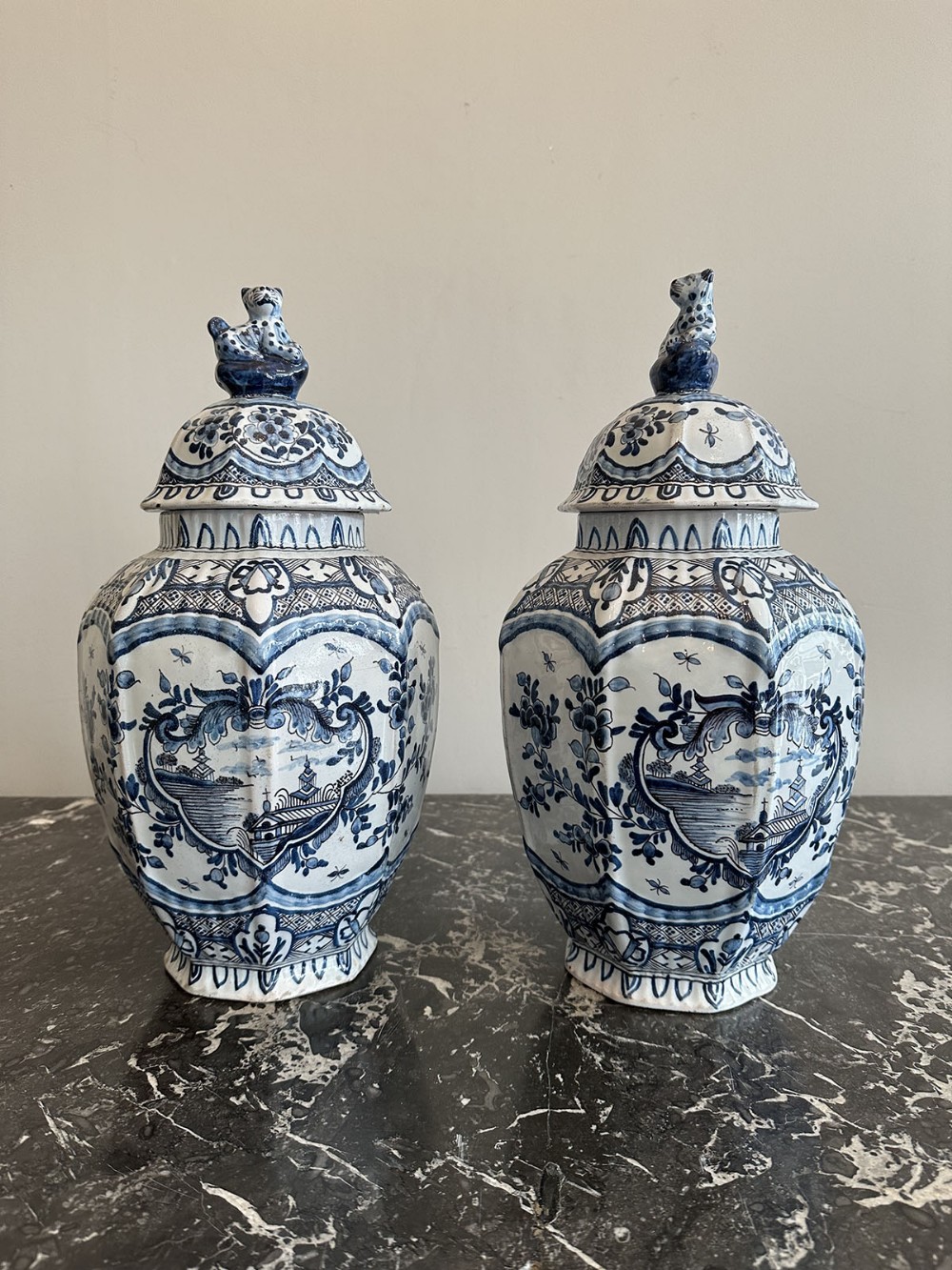 Pair of Delft Vases
