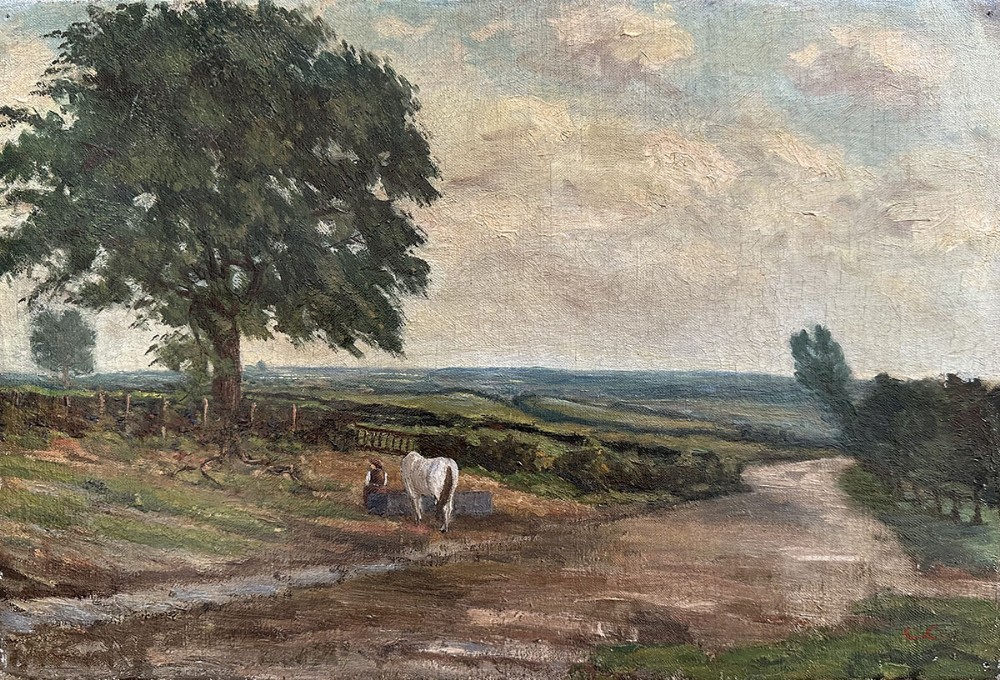 The Road - Antique Oil Painting