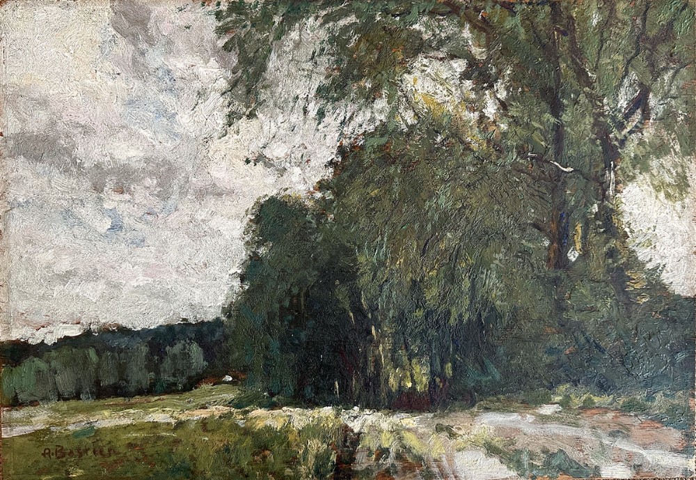 Summer Landscape - Antique Oil Painting