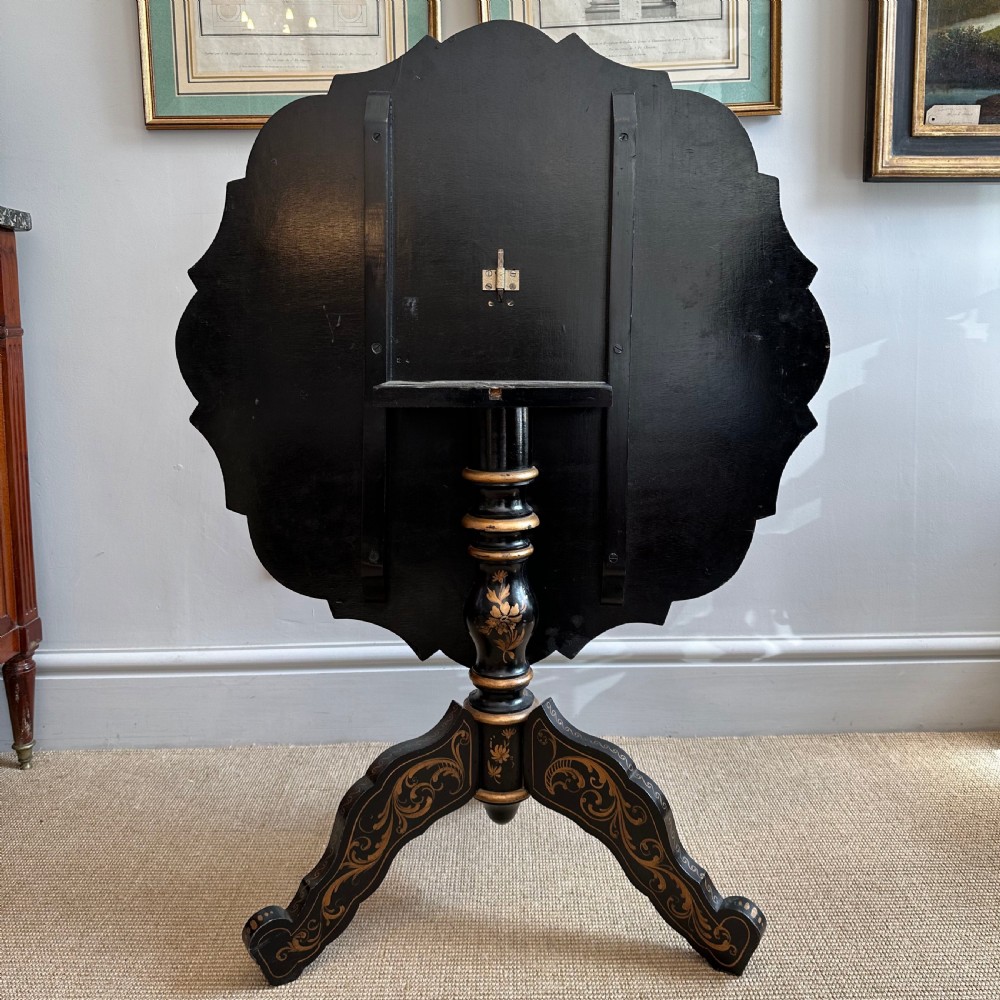 Ebonised Painted Gueridon Table View V