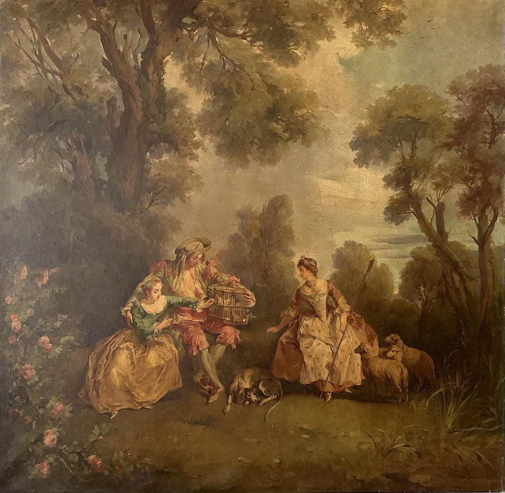 Pastoral Scene - Antique Oil Painting