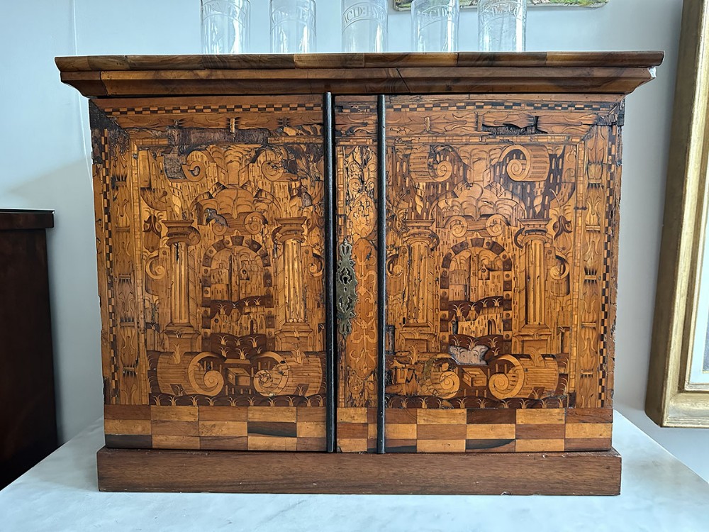 Continental Marquetry Cabinet