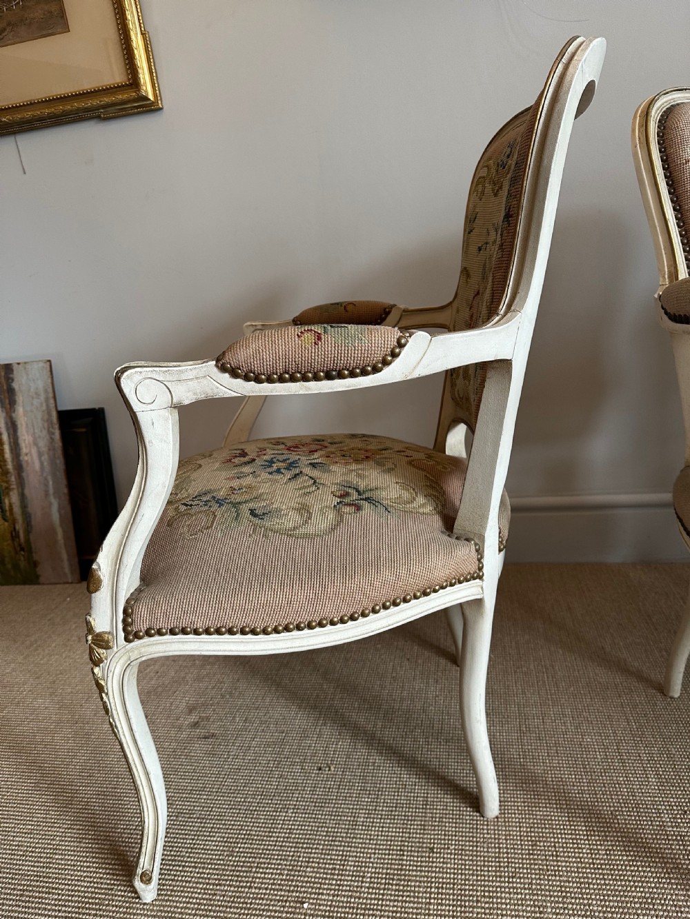 Pair of French Tapestry Fauteuils  View IV