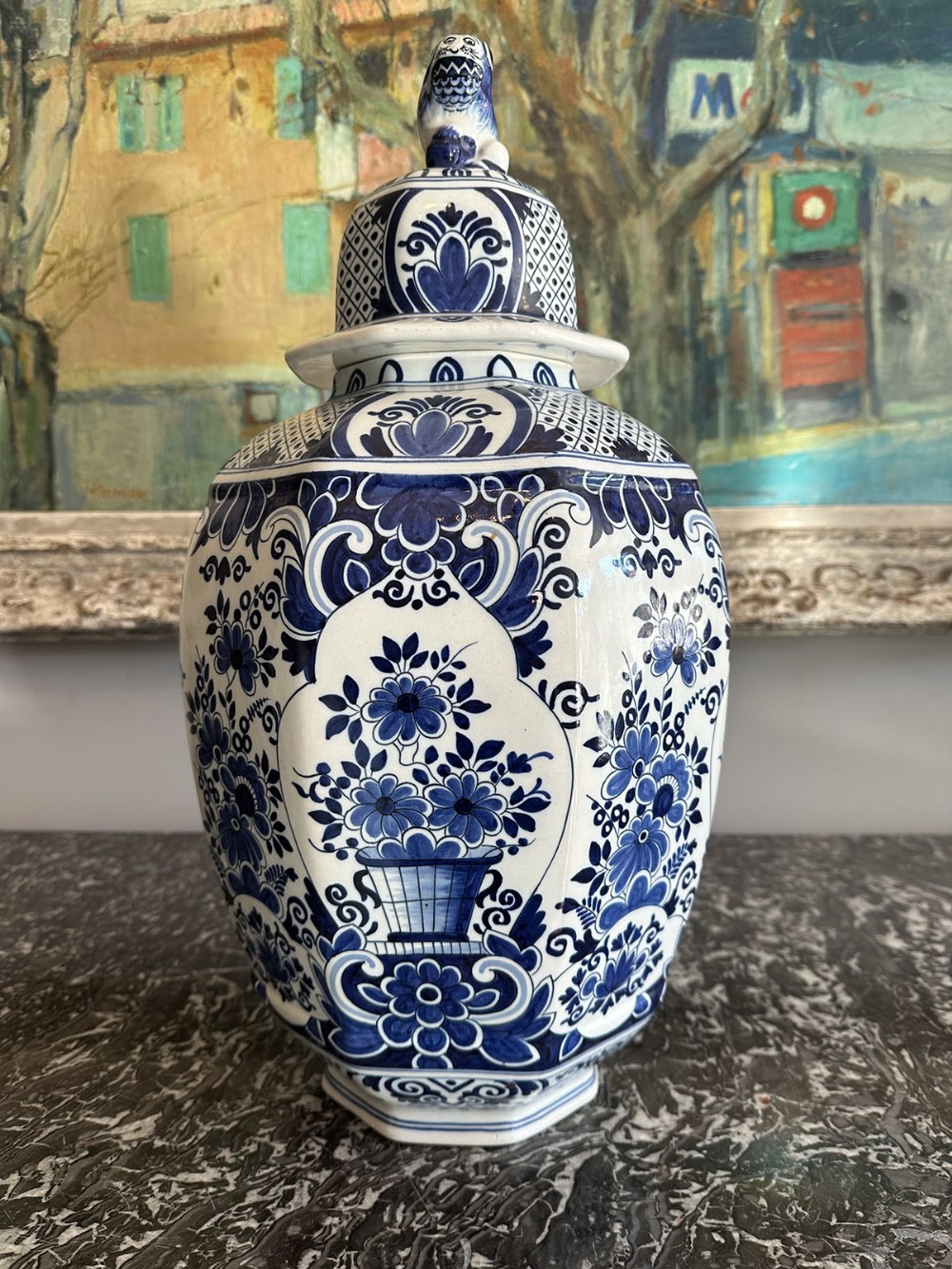 Blue and White Boch Vase