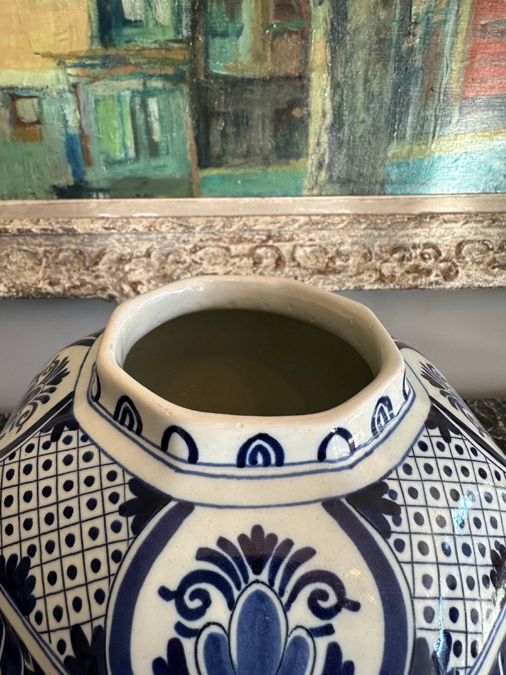 Blue and White Boch Vase View VI