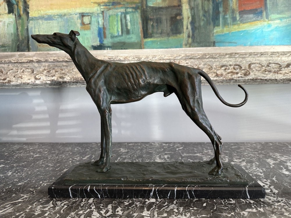 Bronze Sculpture of a Greyhound