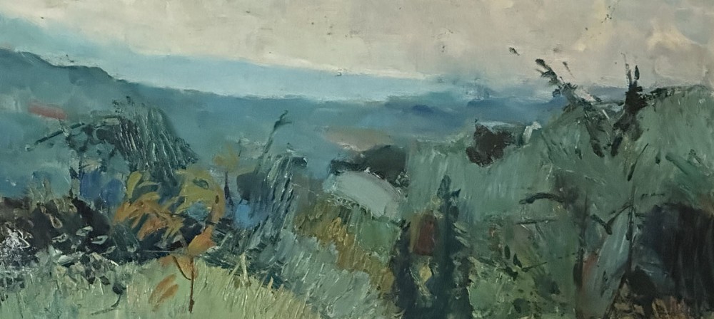 Summer Landscape - Antique Oil Painting
