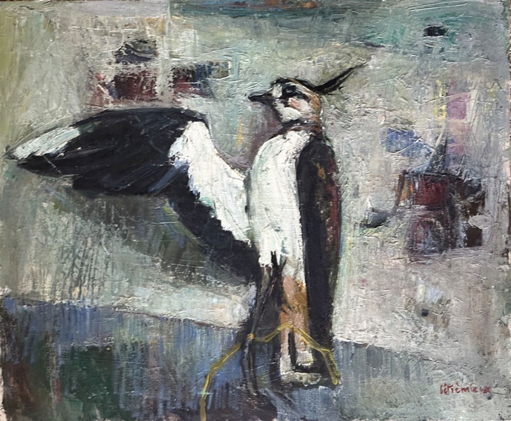 Lapwing - Antique Oil Painting