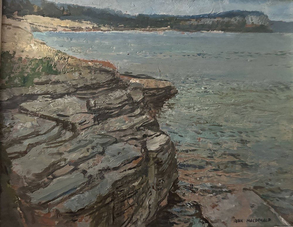 Shoreline - Antique Oil Painting