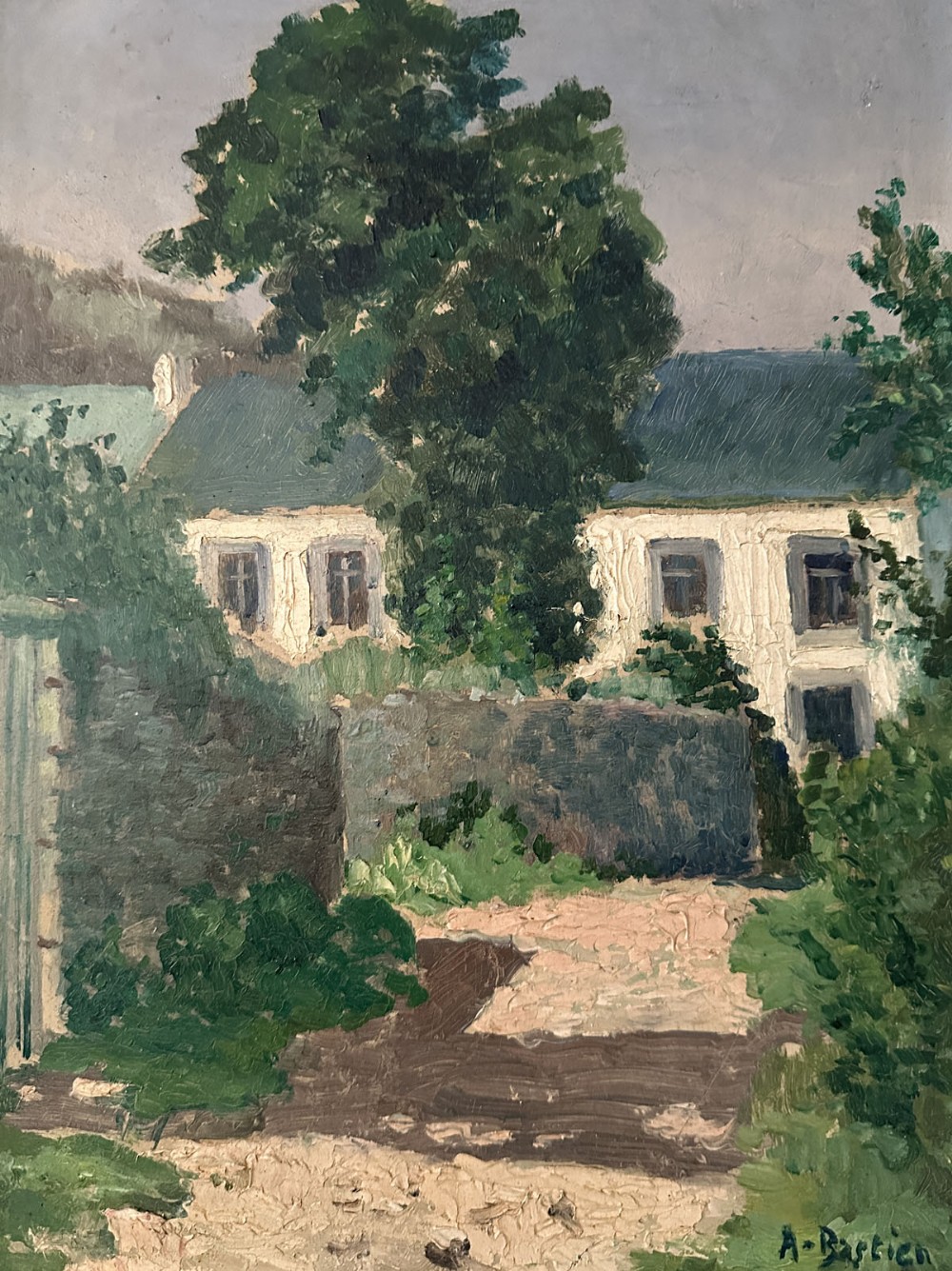 The White House - Antique Oil Painting