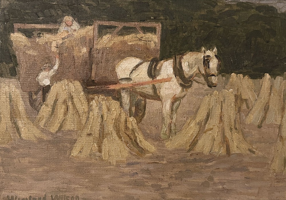Bringing in the Hay - Antique Oil Painting