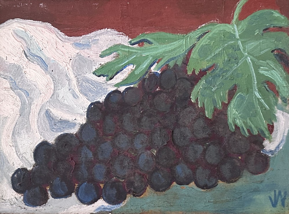Bunch of Grapes - Antique Oil Painting