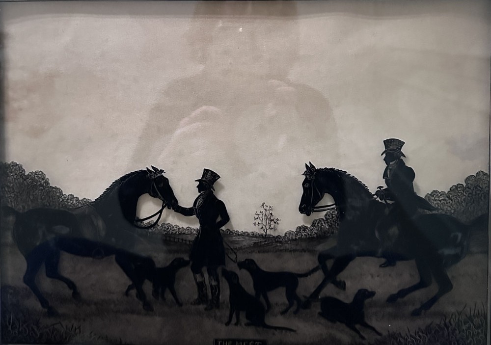 Pair of Painted Hunting Silhouettes 