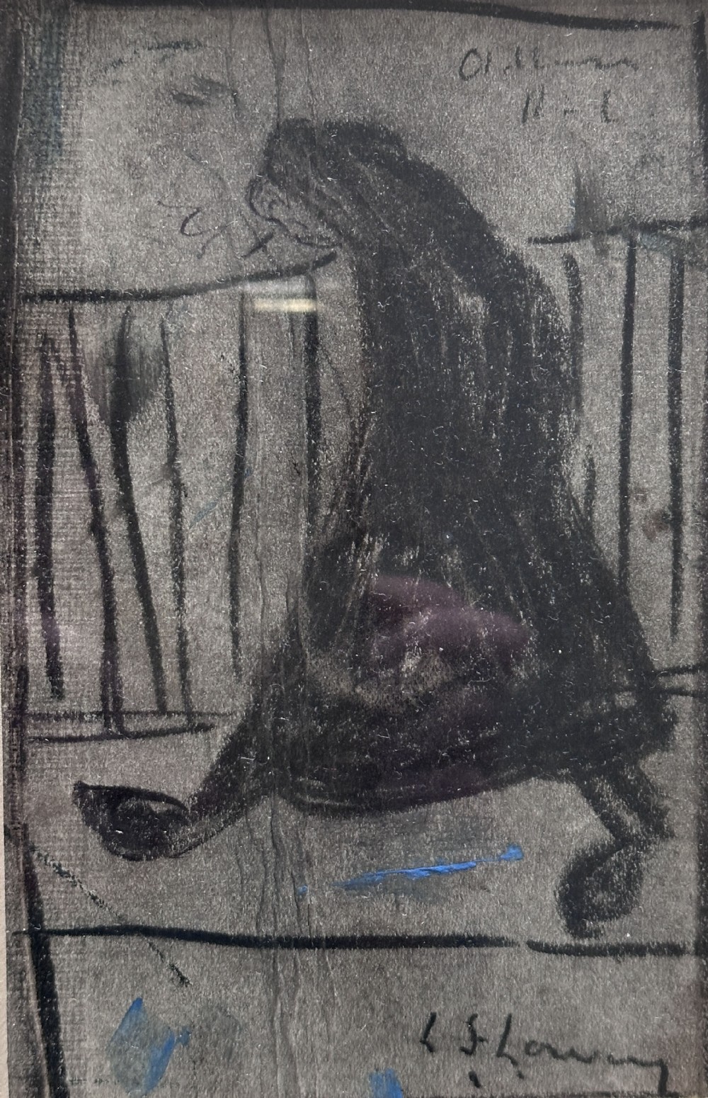 Woman Walking - Antique Drawing