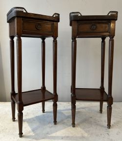 PAIR OF FRENCH BEDSIDE TABLES