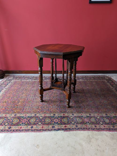 Antique Edwardian Mahogany Octagonal Occasional Table