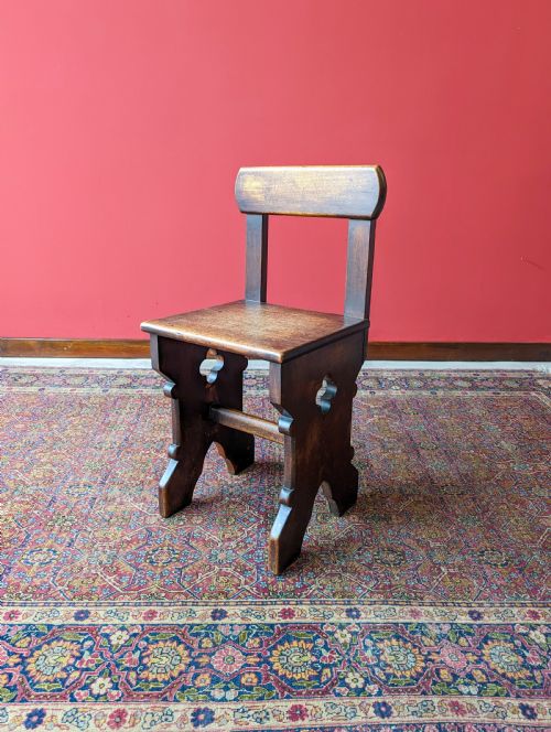 Antique Oak Arts & Crafts Diminutive Hall Chair