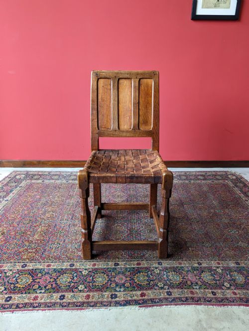 Antique Arts & Crafts Oak Side Chair / Desk Chair