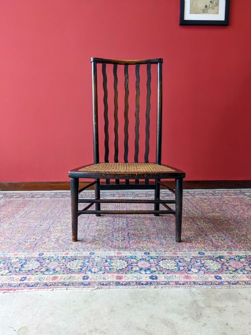Antique Arts & Crafts Morris & Co Lathback Chair for Liberty & Co
