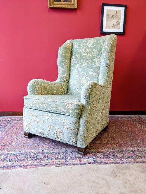 Antique Victorian High Back Armchair